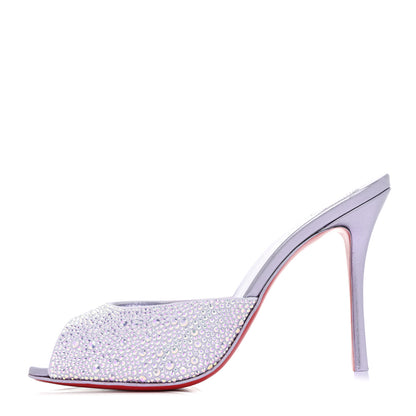 Christian Louboutin Suede Crystal Strass Me Dolly 100 Sandals 38 Lilac 1 of 9