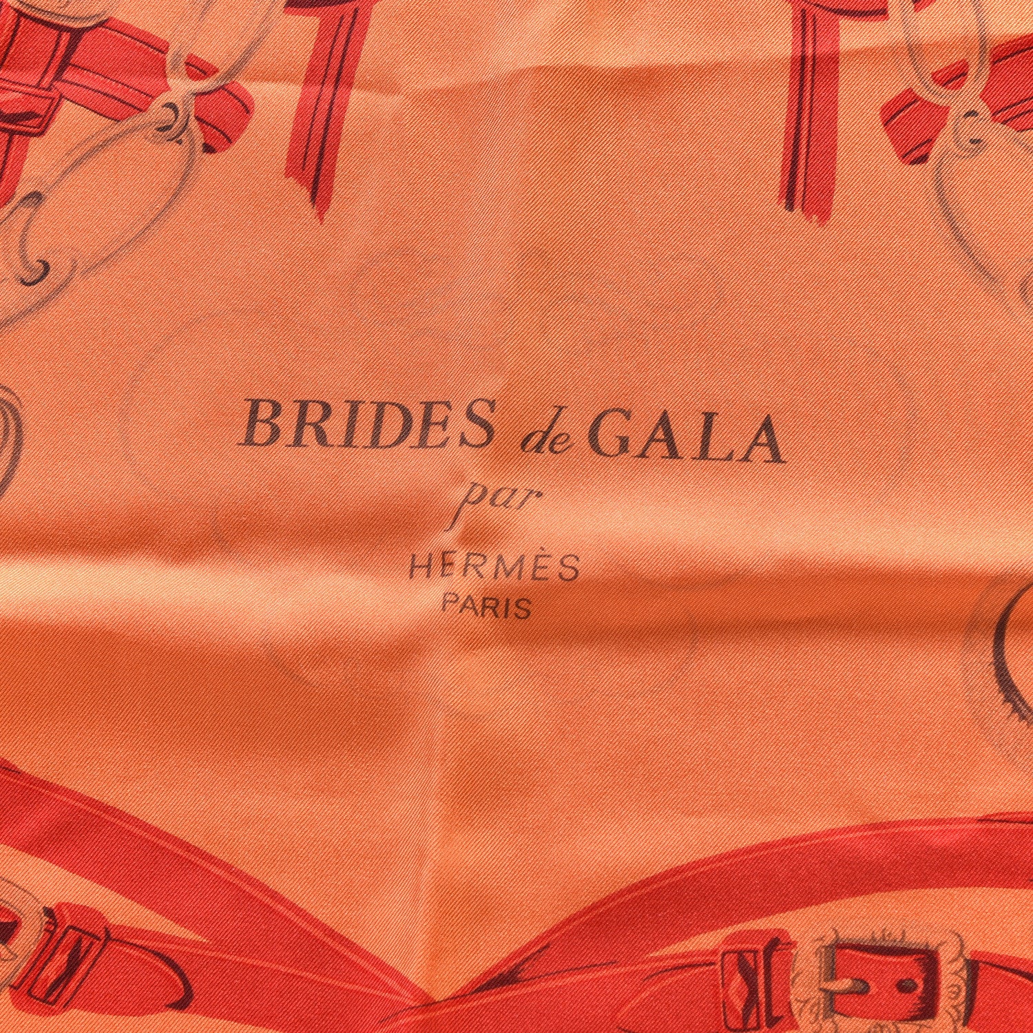 Hermes Silk Dip Dye Brides de Gala Scarf 90 Orange 2 of 2