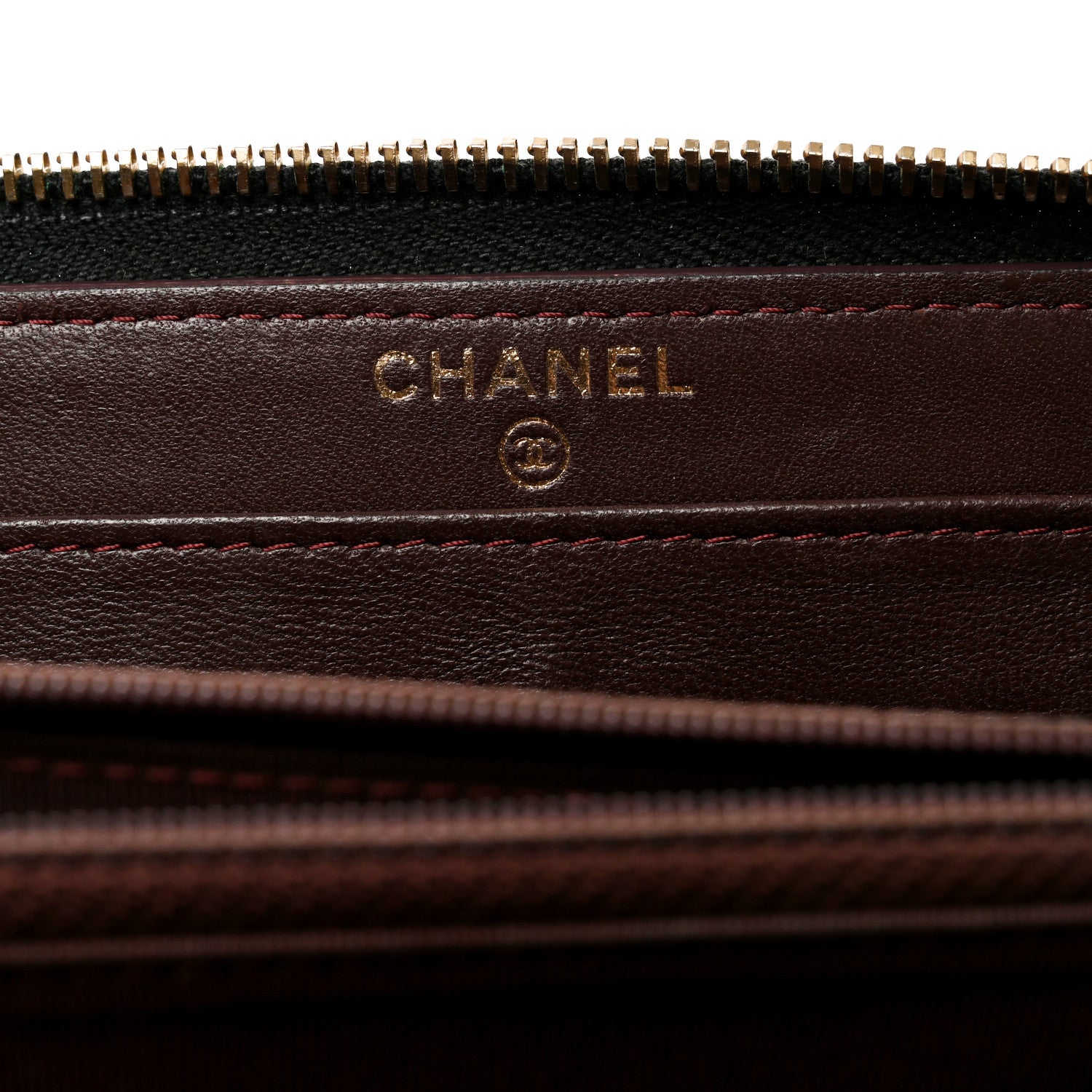 Chanel Lambskin Quilted Large Gusset Zip Around Wallet Black 6 of 8
