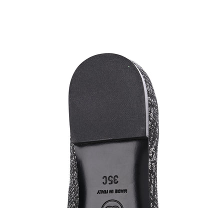 Chanel Fantasy Tweed CC Mocassin Loafers 35 Silver 12 of 13