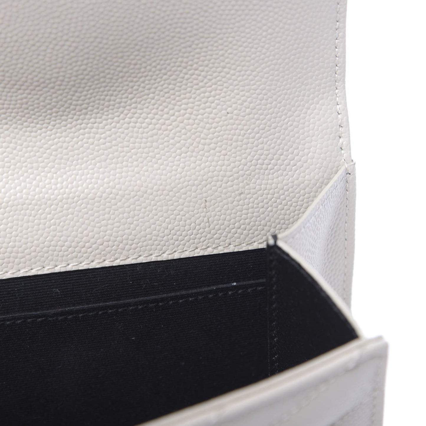 Grain De Poudre Matelasse Chevron Monogram Envelope Clutch Blanc Vintage