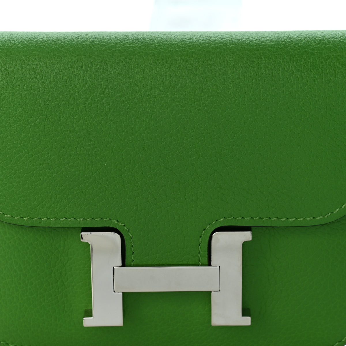 Hermes Evercolor Bi-Color Constance Slim Wallet Vert Yucca Mauve Pale 9 of 11