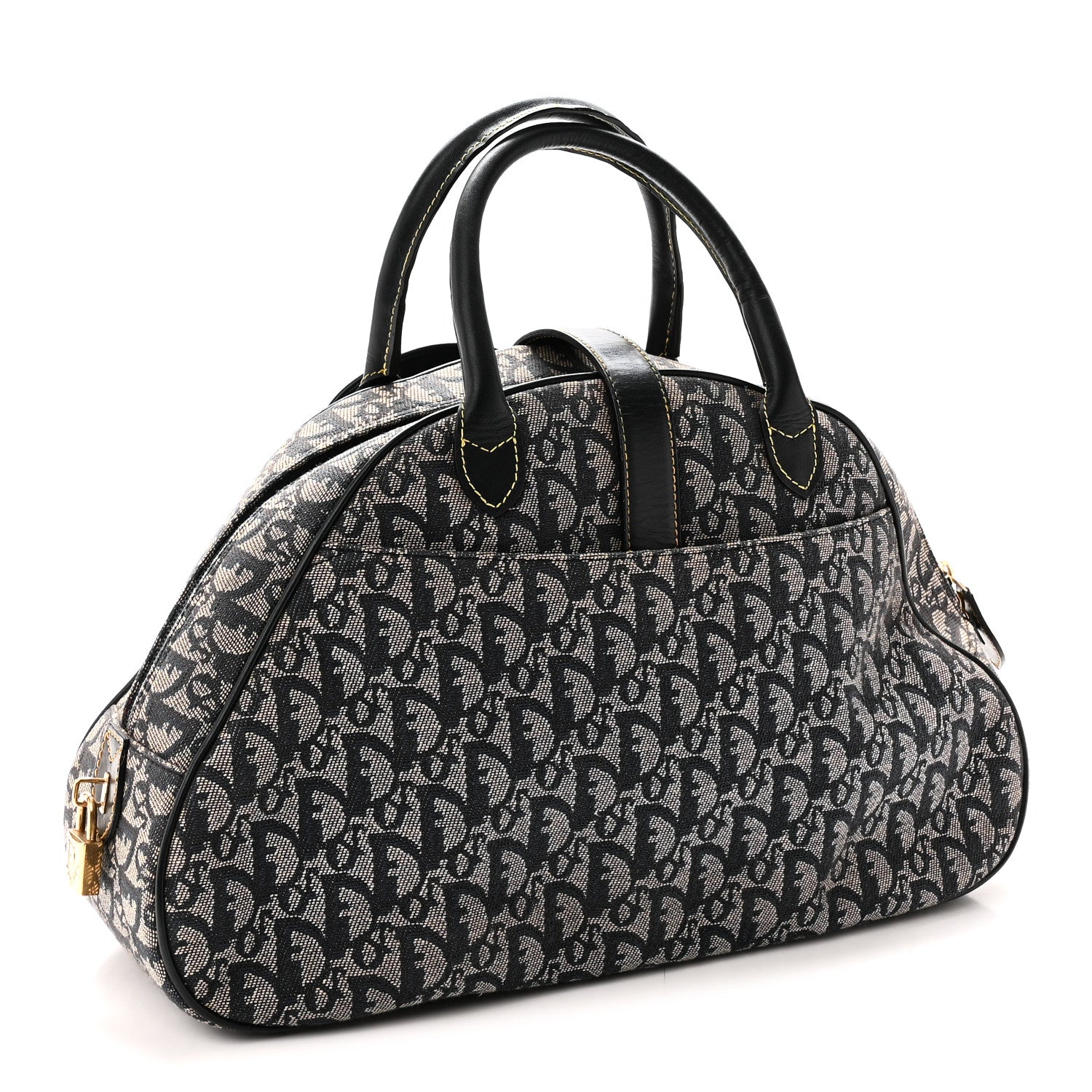 Christian Dior Monogram Mini Saddle Bowler Navy 3 of 10