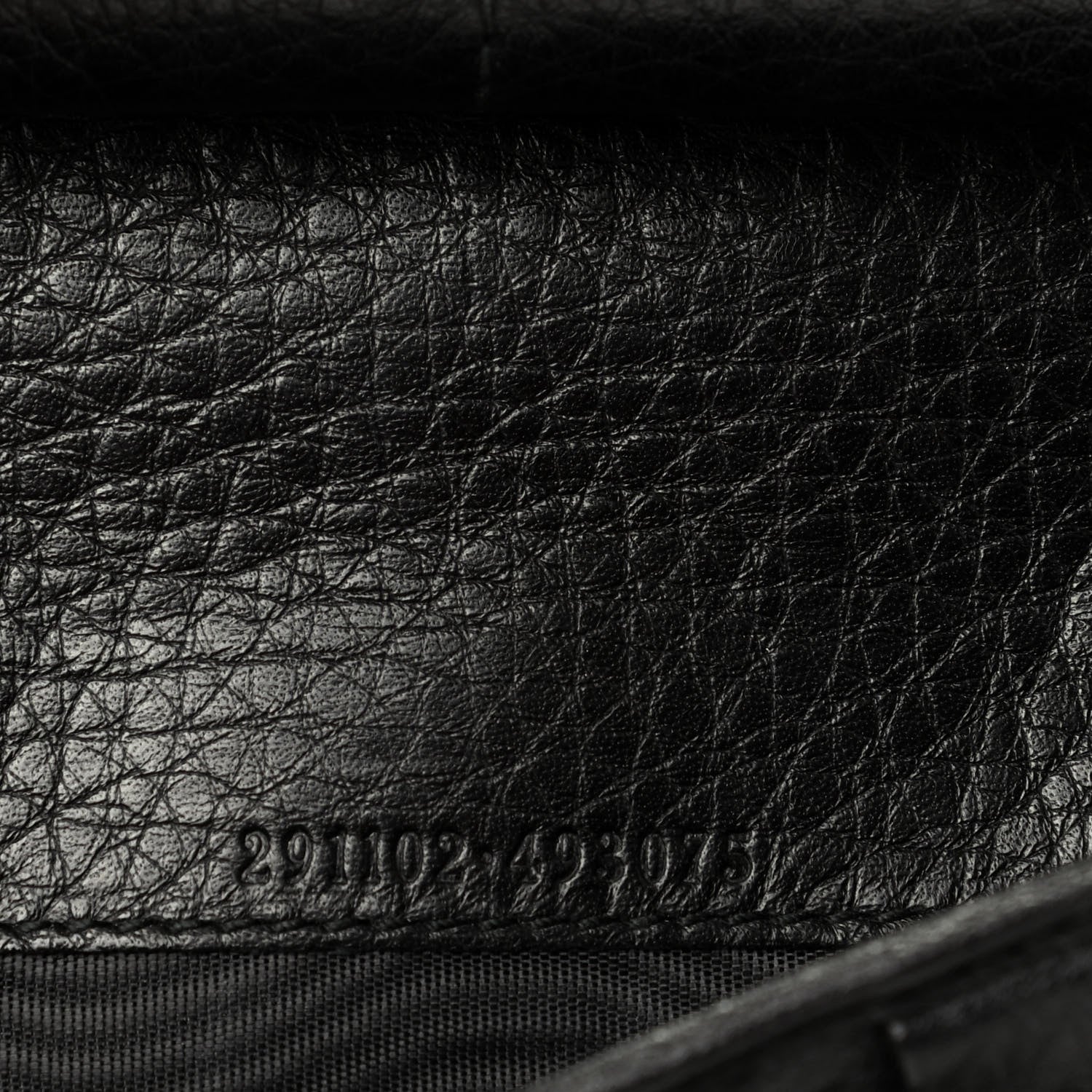 Gucci Pebbled Calfskin Soho Zip Around Wallet Black 7 of 12