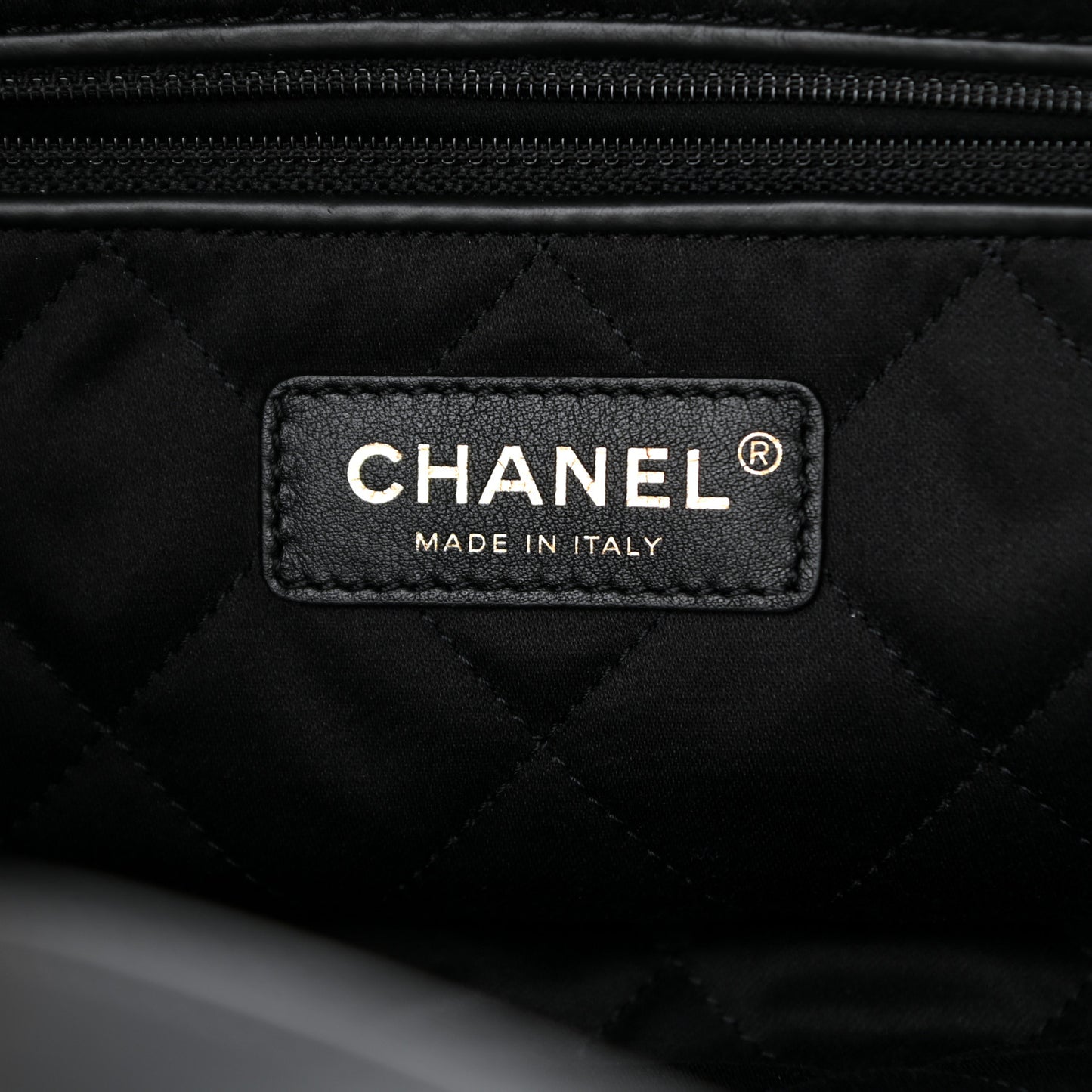 Shiny Calfskin Quilted Chanel 22 Backpack Black