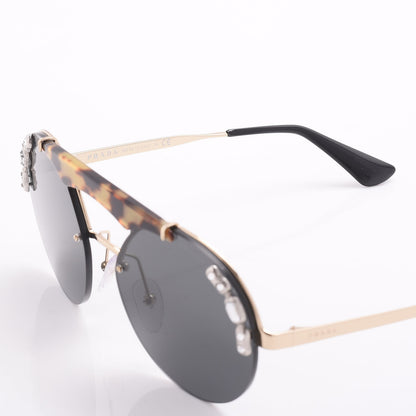 Prada Crystal Ornate Sunglasses SPR52U Havana 7 of 8