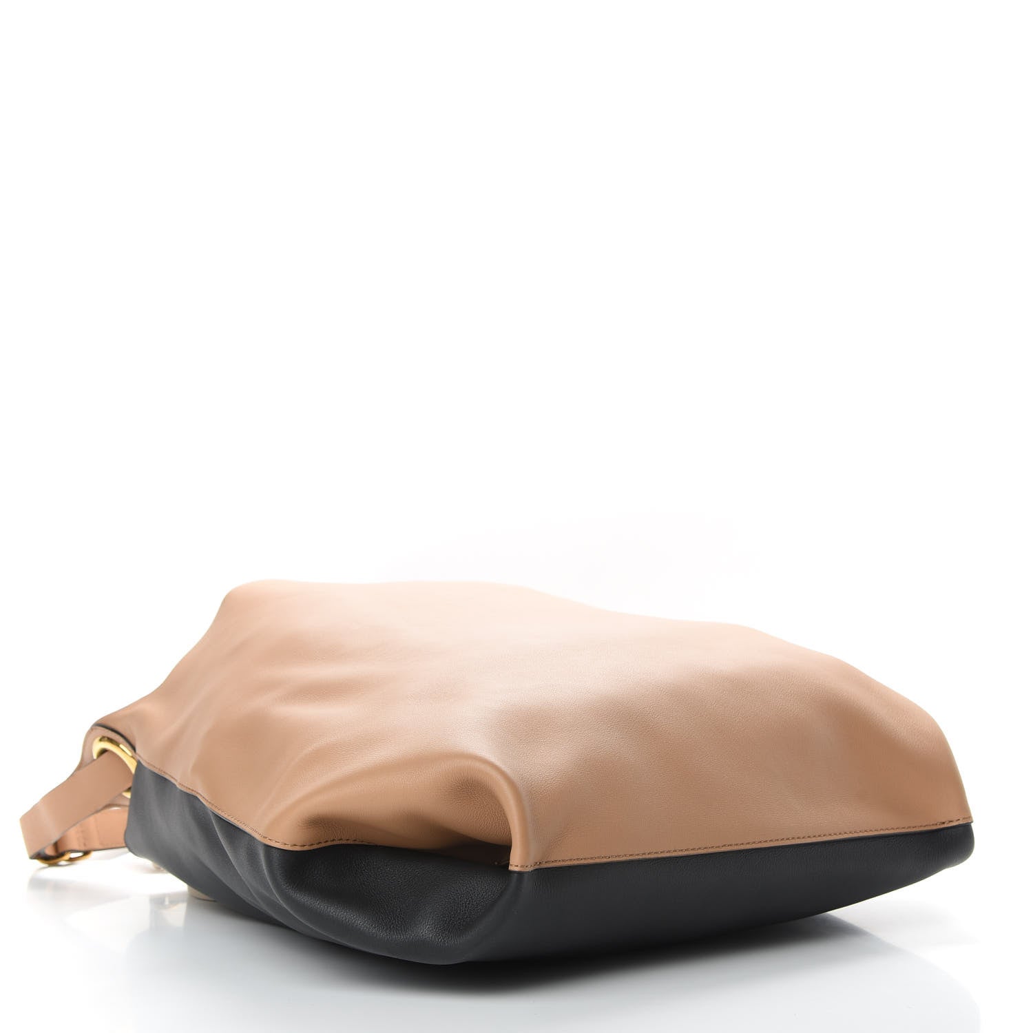 Burberry Calfskin Medium Grommet Hobo Light Camel Black 6 of 11