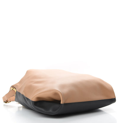 Burberry Calfskin Medium Grommet Hobo Light Camel Black 6 of 11