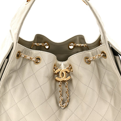 Chanel Caviar Quilted Small Chanel 25 Handbag Light Grey 8 of 10