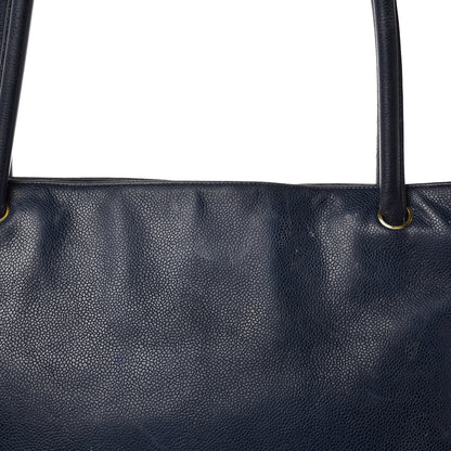 Chanel Caviar Timeless CC Shoulder Bag Navy Blue 19 of 19