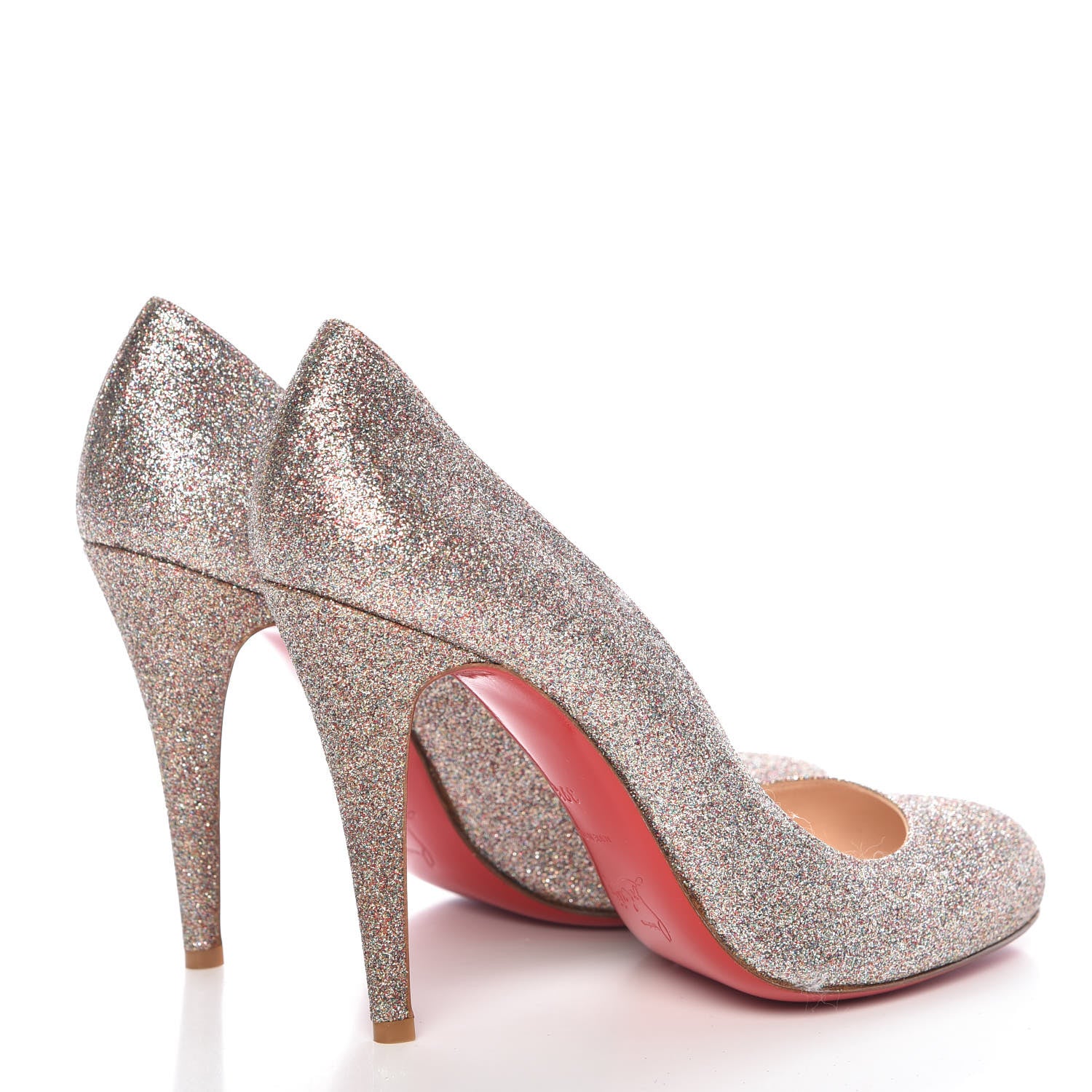 Christian Louboutin Glitter Canvas Aliglitter Fifille 100 Pumps 39.5 Multicolor 4 of 12