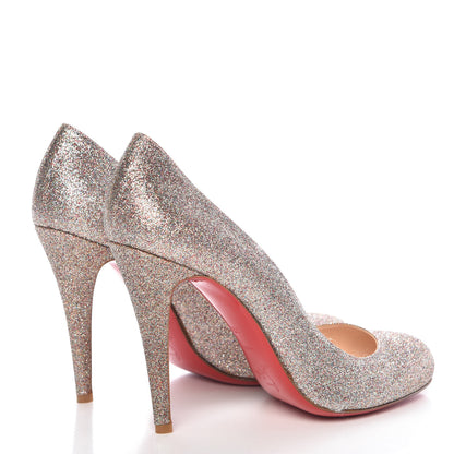 Christian Louboutin Glitter Canvas Aliglitter Fifille 100 Pumps 39.5 Multicolor 4 of 12