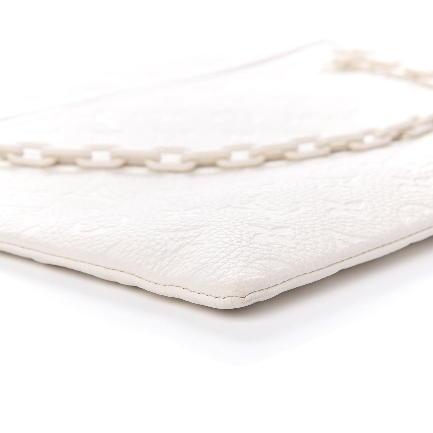 Taurillon Monogram Solar Ray A4 Pouch White