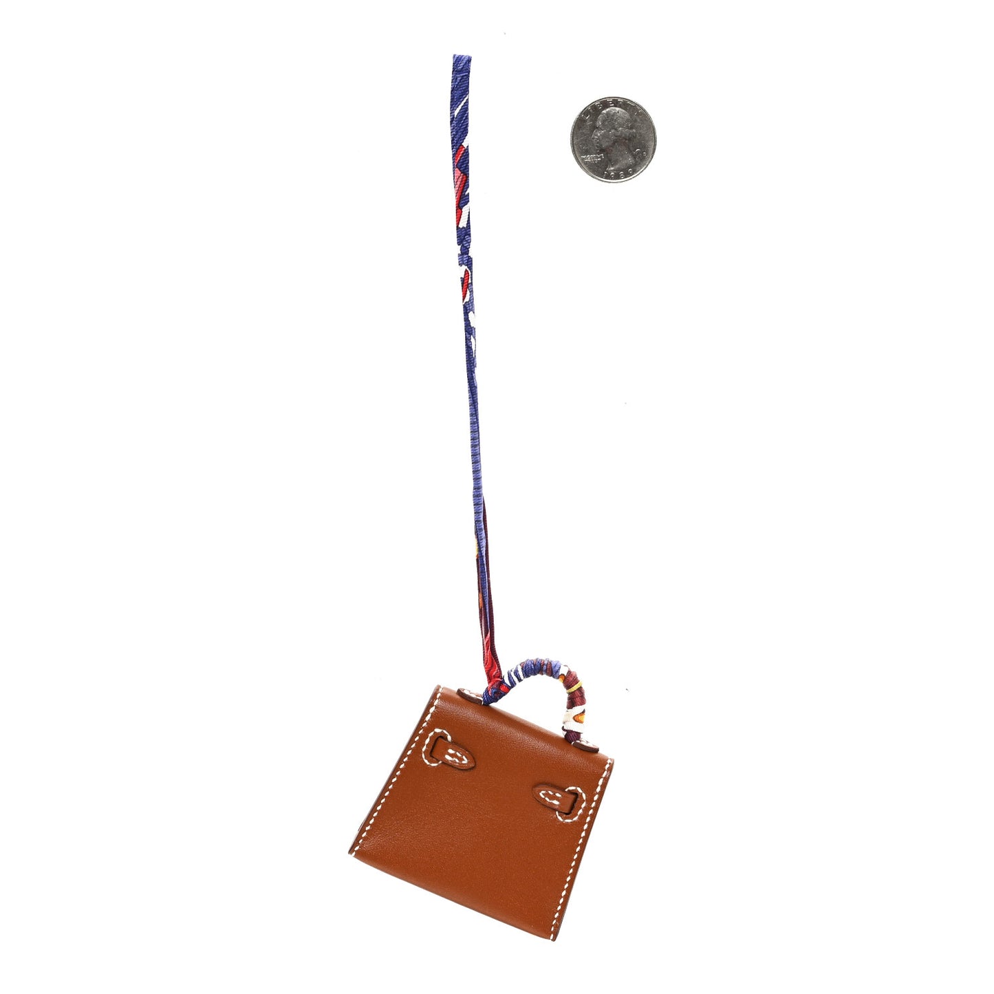 Tadelakt Mini Kelly Twilly Bag Charm Fauve