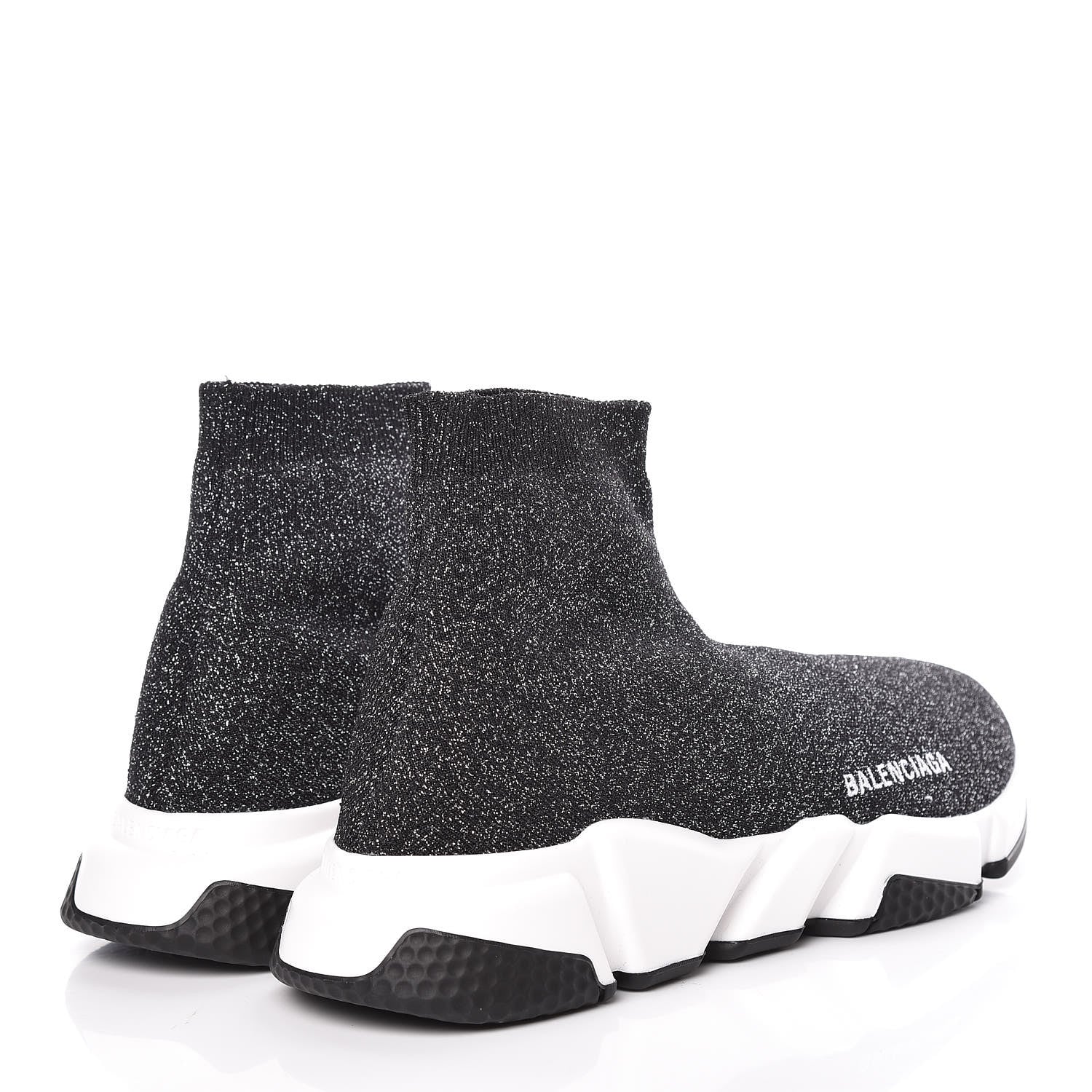 Balenciaga Knit Metal Womens Speed Sneakers 40 Black Gold 4 of 9