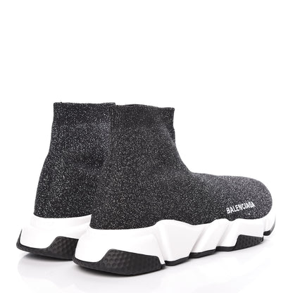 Balenciaga Knit Metal Womens Speed Sneakers 40 Black Gold 4 of 9