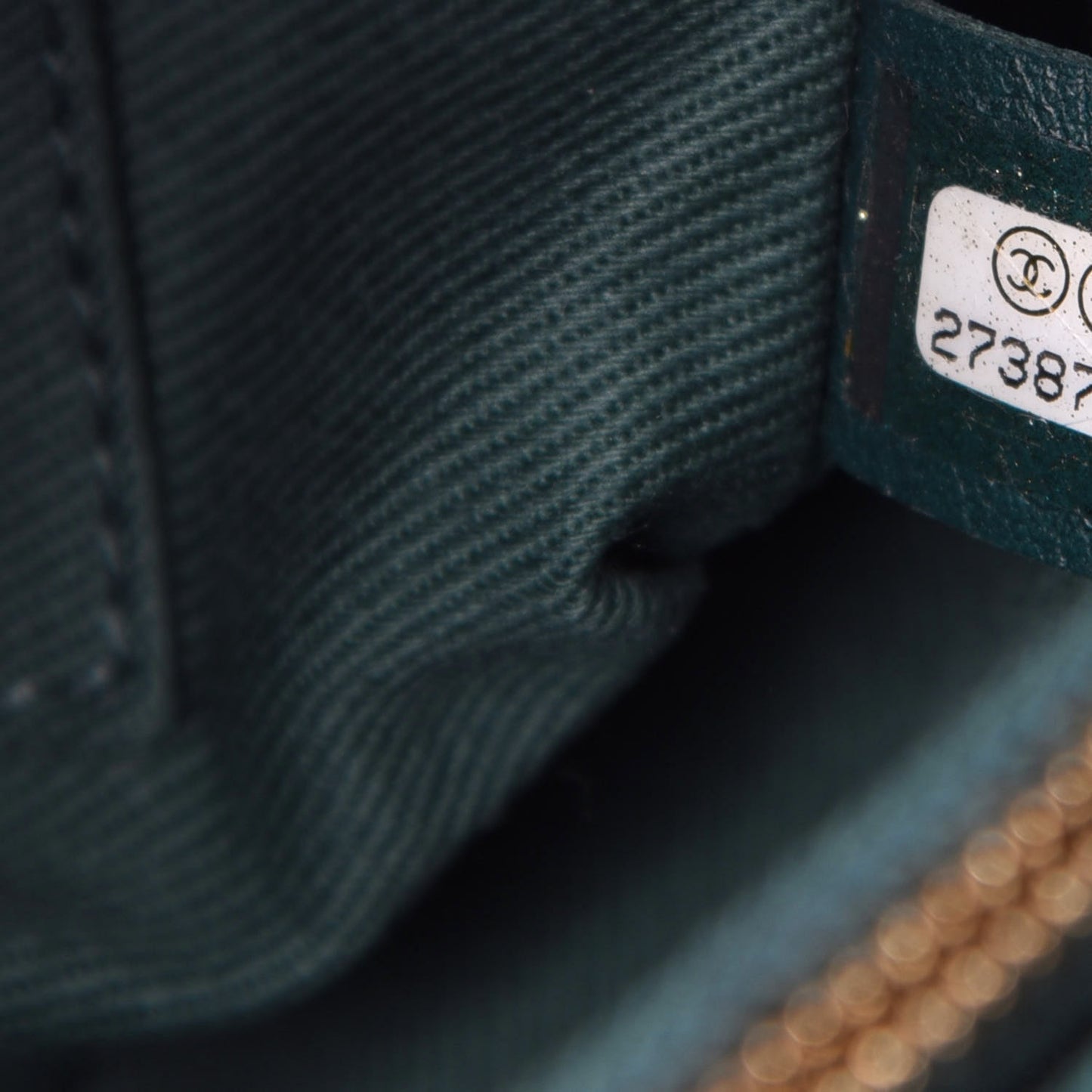 Caviar Quilted Small Coco Handle Flap Dark Turquoise