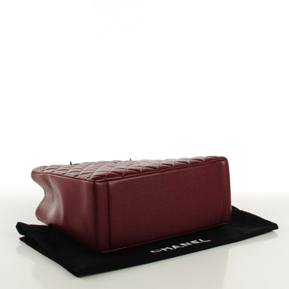 Chanel Caviar Grand Shopping Tote GST Dark Red 4 of 8