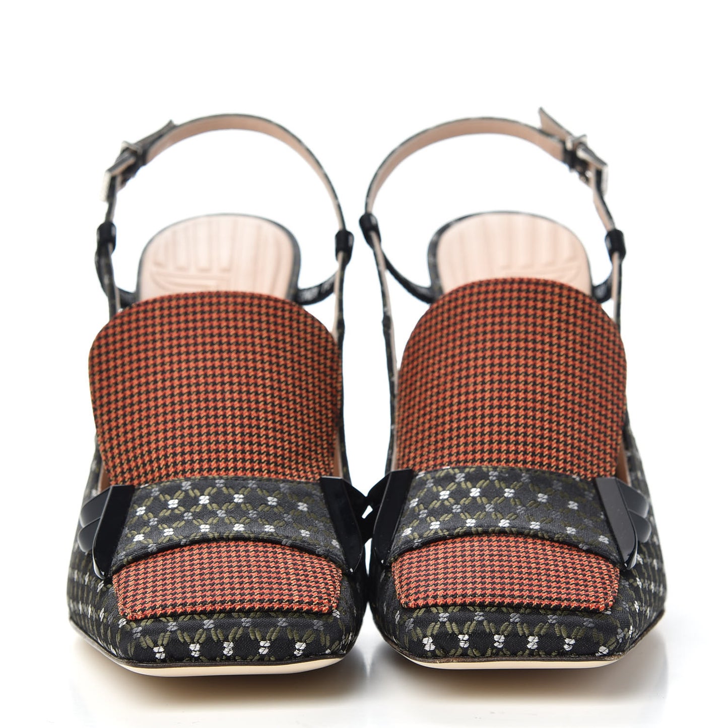 Fabric Jacquard Ffreedom Slingback Pumps 38.5