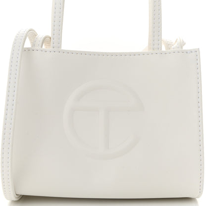 Telfar Vegan Leather Small Shopping Bag White White 8 of 10