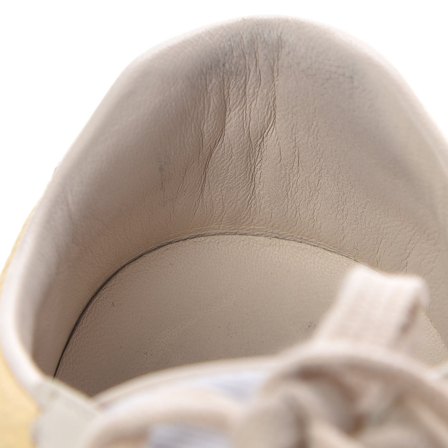 Calfskin Suede Web Mens G74 Sneakers 5 Oatmeal Burro New Mystic White