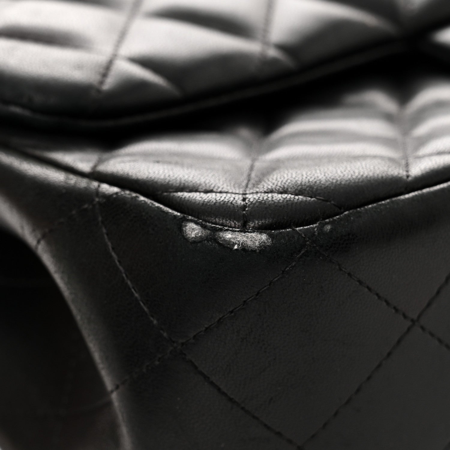 Chanel Lambskin Quilted Jumbo Double Flap Black 9 of 18