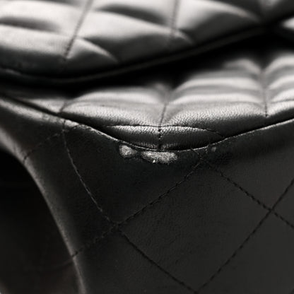Chanel Lambskin Quilted Jumbo Double Flap Black 9 of 18