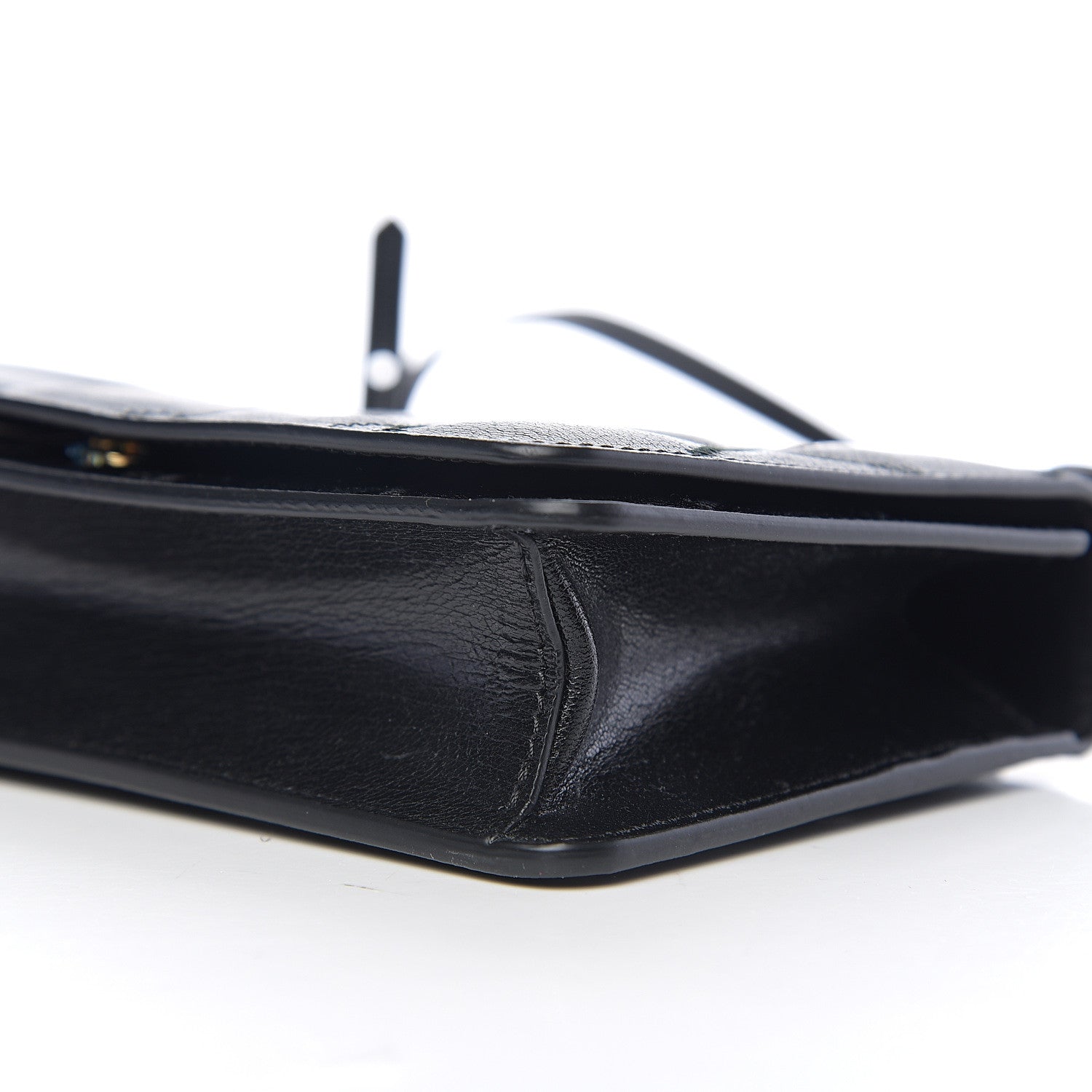 Givenchy Goatskin Quilted GV3 Strap Wallet Black 7 of 8