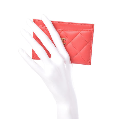 Chanel Lambskin Quilted Card Holder Red 2 of 9