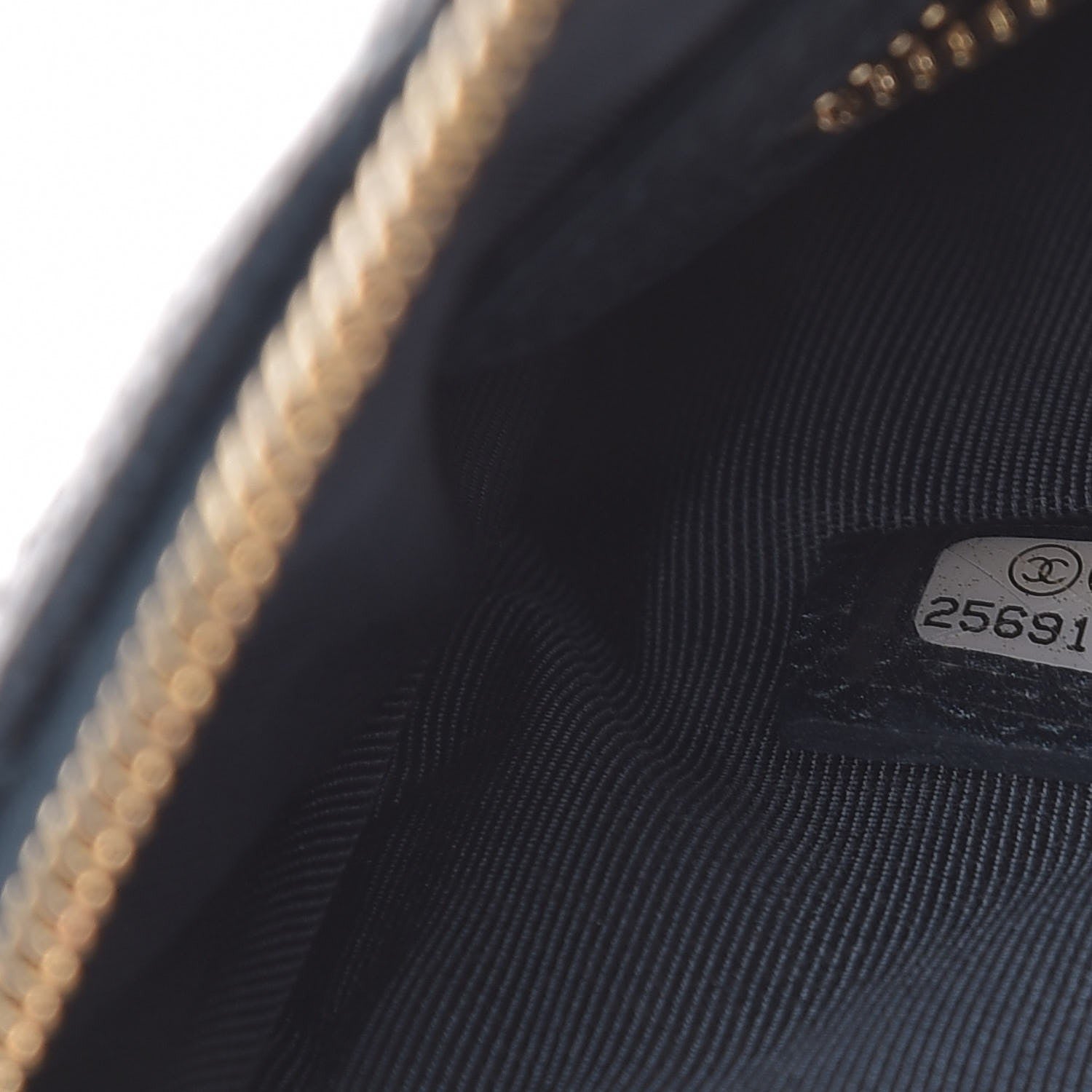 Chanel Iridescent Caviar Quilted Medium Cosmetic Case Dark Blue 8 of 8