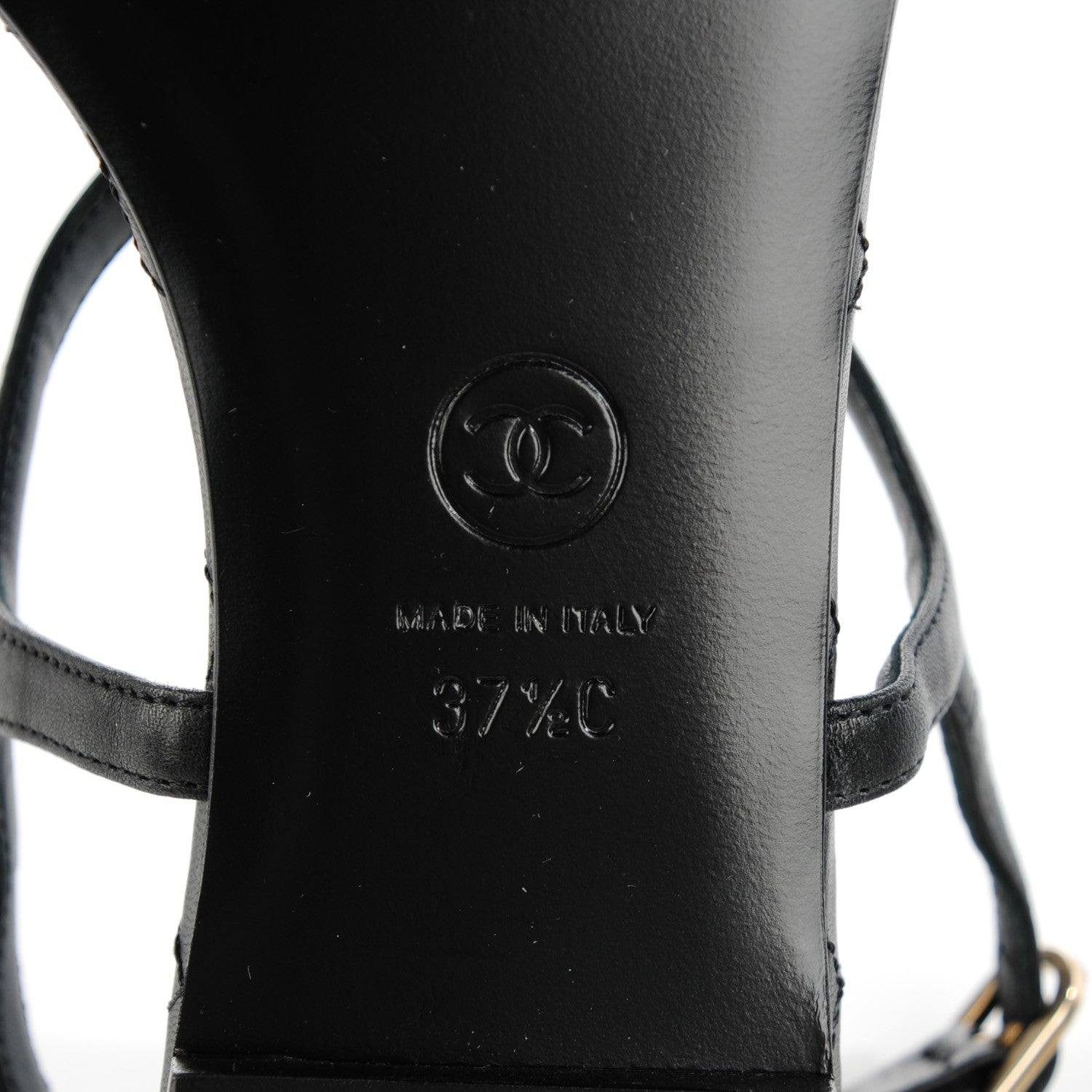Chanel Calfskin Paris Dallas Quilted Star CC Thong Sandals Black 37.5 6 of 8