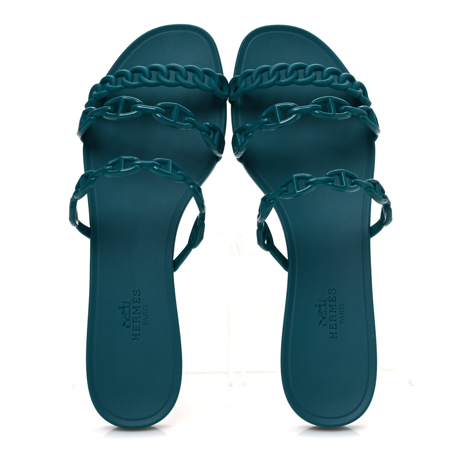 Rubber Chaine d'Ancre Rivage Sandals 38 Vert d'Ete