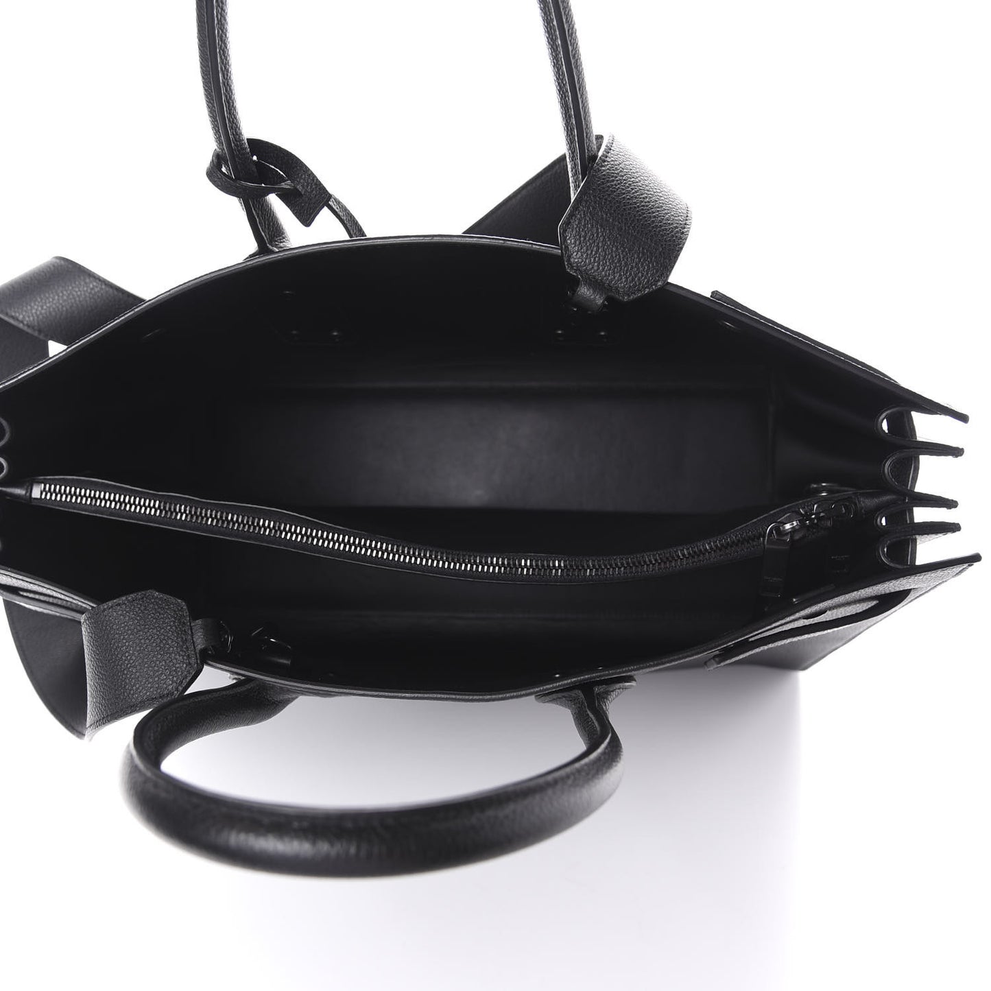 Grained Calfskin Large Sac De Jour Carryall Black