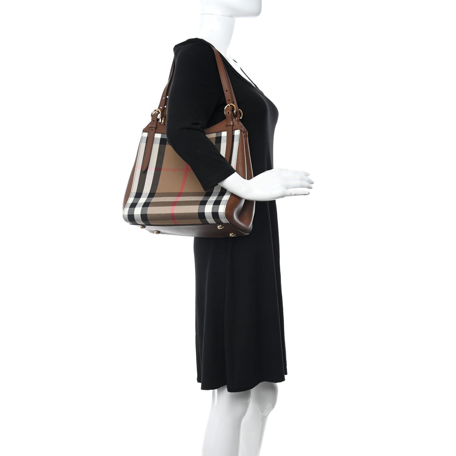 Burberry House Check Small Canterbury Tote Berry Pink 2 of 12