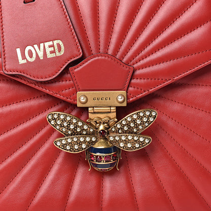 Gucci Calfskin Bamboo Trapuntata Queen Margaret Backpack Hibiscus Red 12 of 12