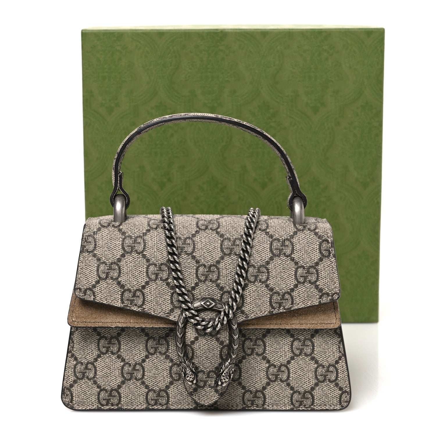 Gucci GG Supreme Monogram Mini Dionysus Top Handle Bag Taupe 11 of 11