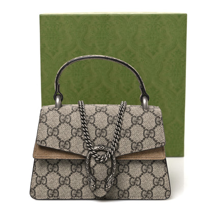 Gucci GG Supreme Monogram Mini Dionysus Top Handle Bag Taupe 11 of 11