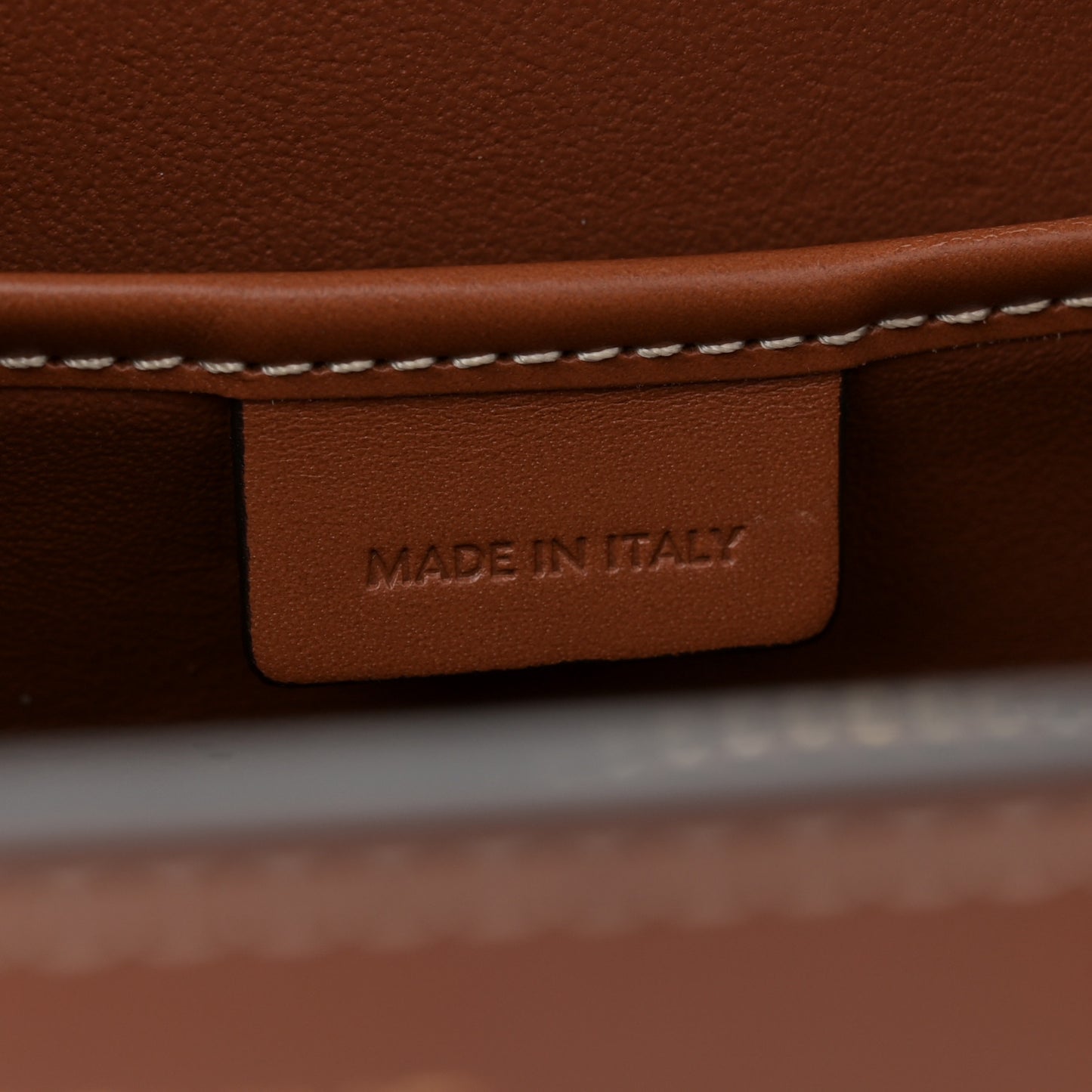 Smooth Calfskin Houndstooth Nano Luggage Tan