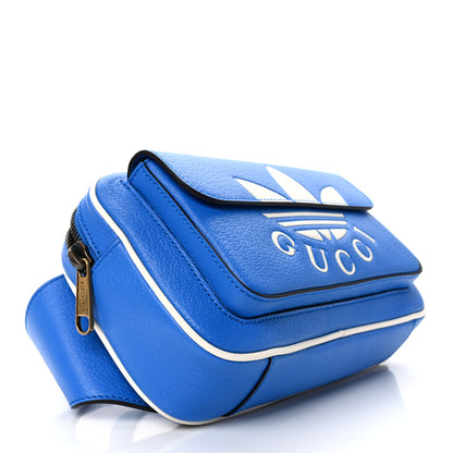 Gucci X ADIDAS Textured Dollar Calfskin Belt Bag Blue 4 of 10