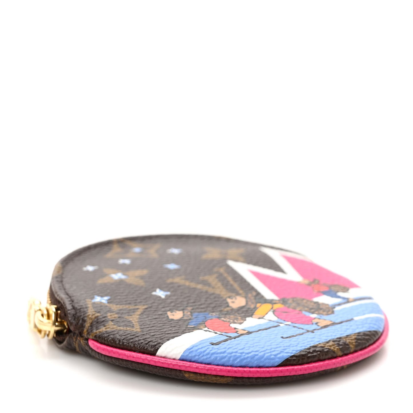 Monogram 2018 Christmas Animation Round Coin Purse