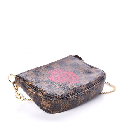 Louis Vuitton Damier Ebene Complice Trunks and Bags Mini Pochette Accessories Red 3 of 5