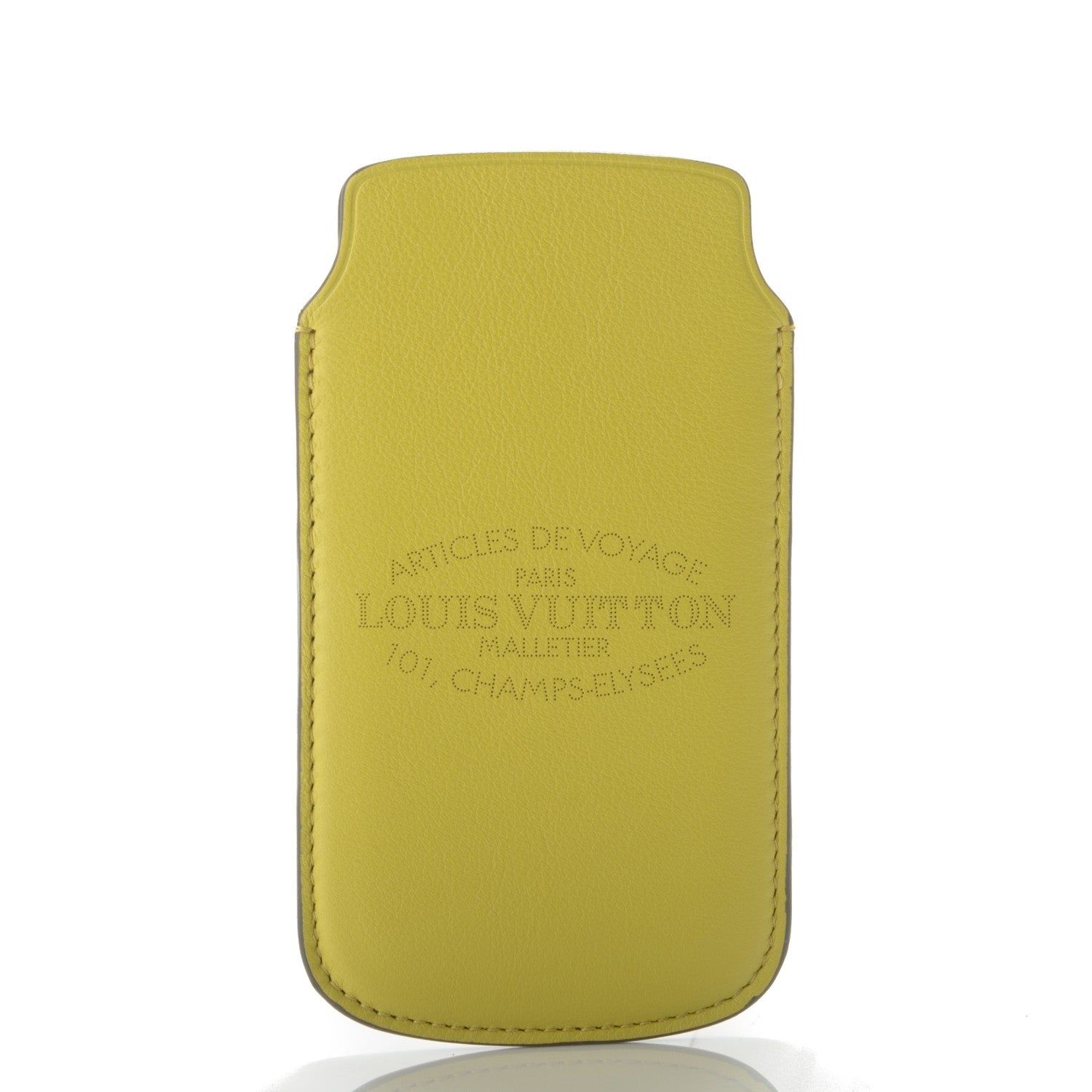 Louis Vuitton Articles de Voyage Perforated iPhone 5 Case Vert Acide 1 of 6