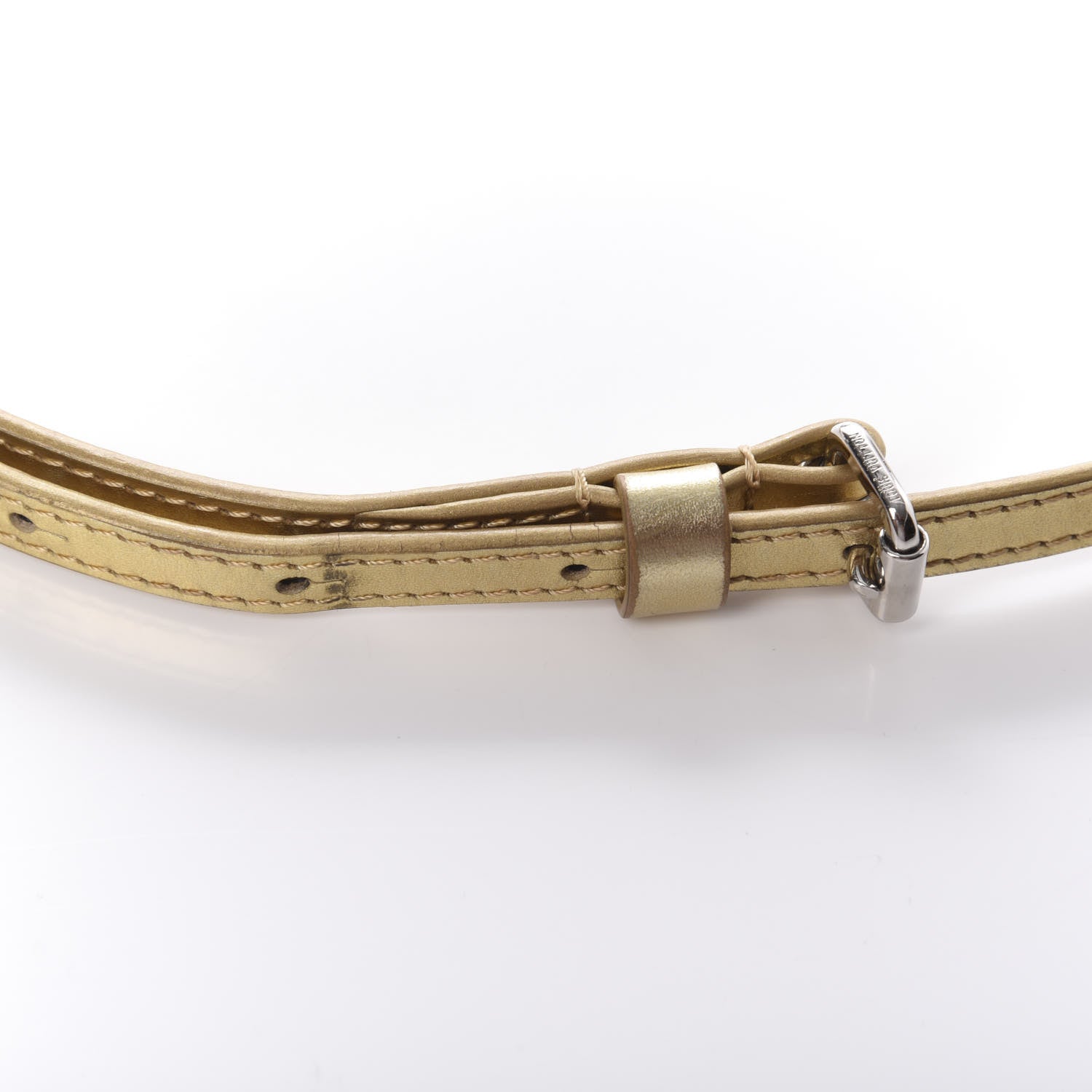 Louis Vuitton Calfskin 12mm Adjustable Shoulder Strap Gold 4 of 5