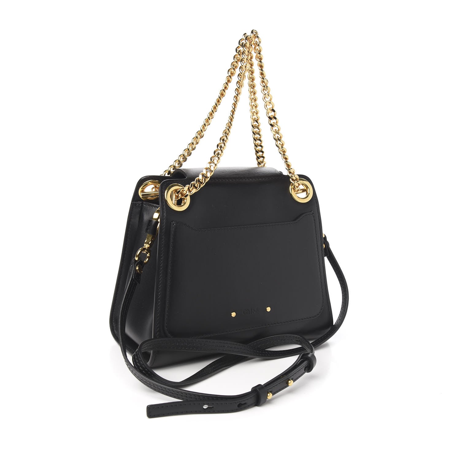 Chloe Shiny Calfskin Mini Annie Shoulder Bag Black 2 of 9