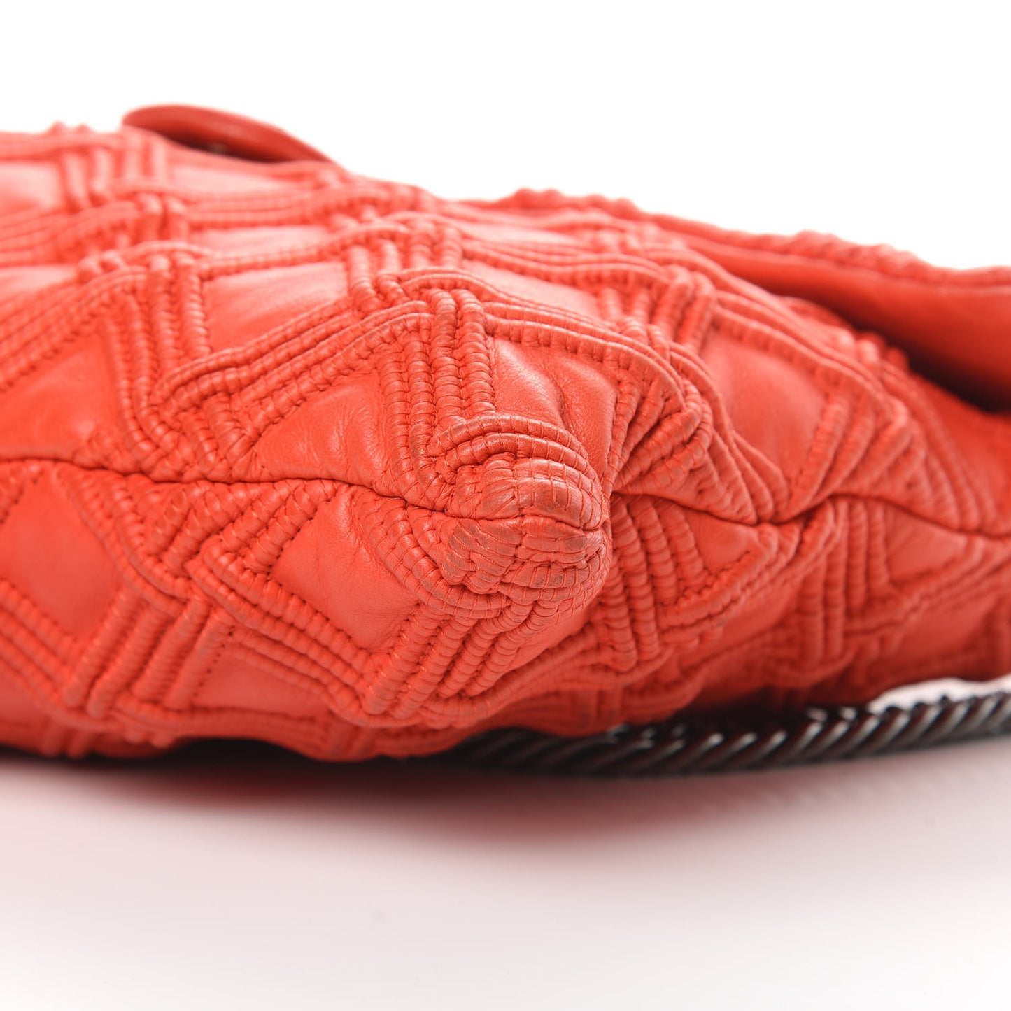 Lambskin Stitched Large Walk Of Fame Flap Red