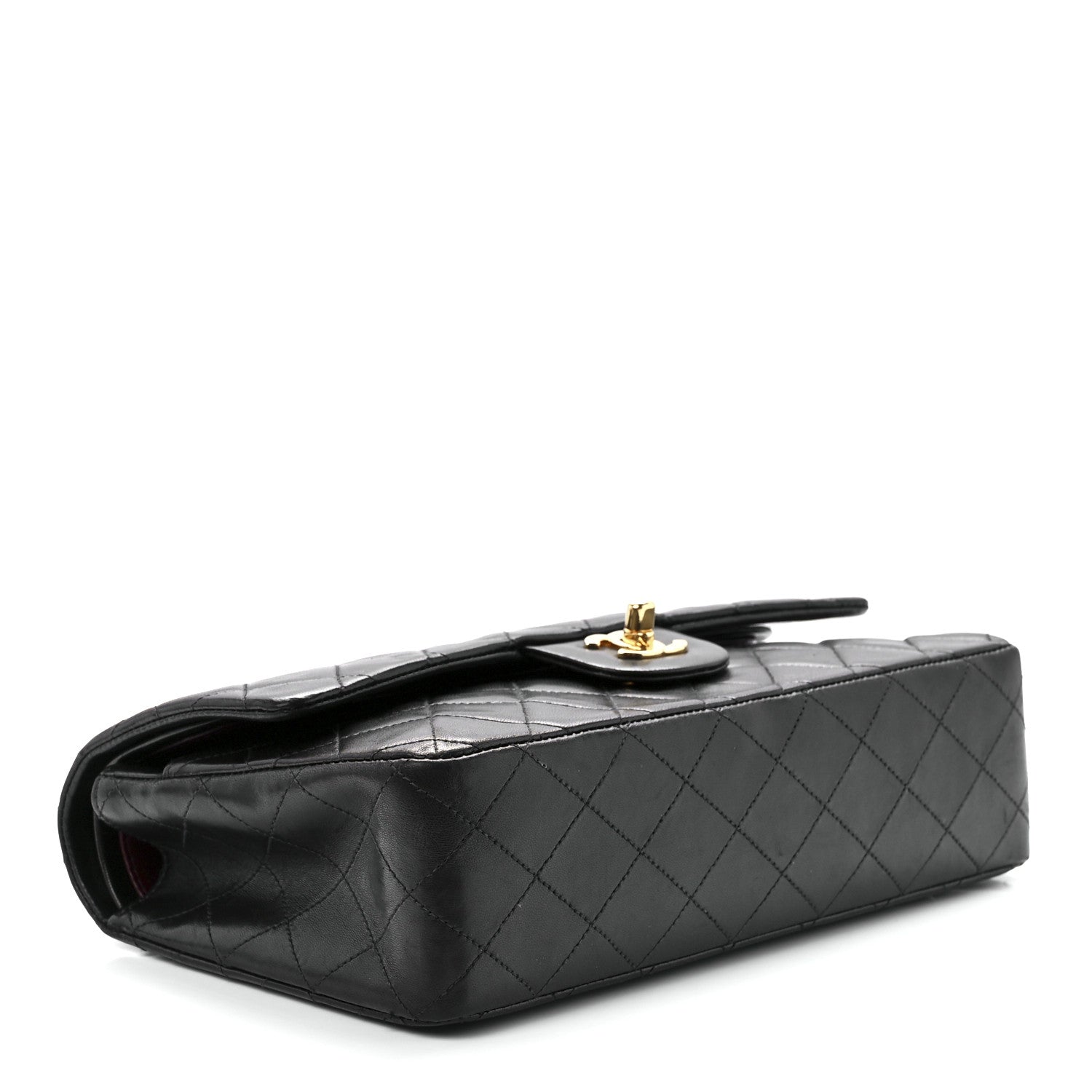 Chanel Lambskin Quilted Medium Double Flap Black 4 of 12
