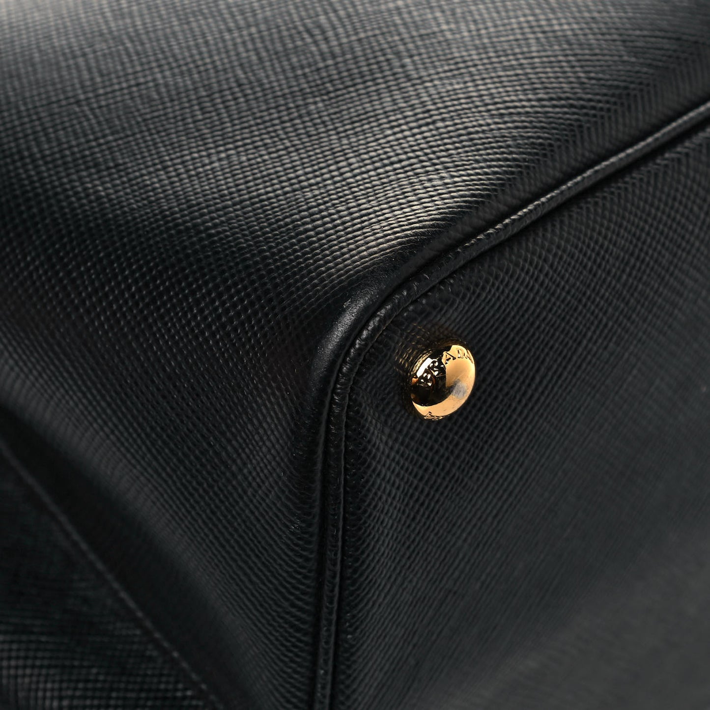 Saffiano Cuir Large Double Bag Black Fuoco