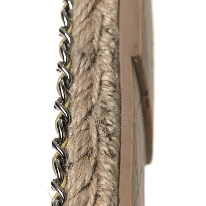 Chanel Lambskin Quilted CC Chain Espadrille Mules 38 White 13 of 14