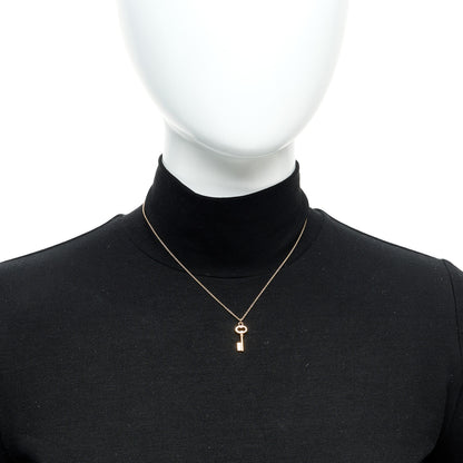 Tiffany 18K Rose Gold Mini Oval Key Pendant Necklace 7 of 7
