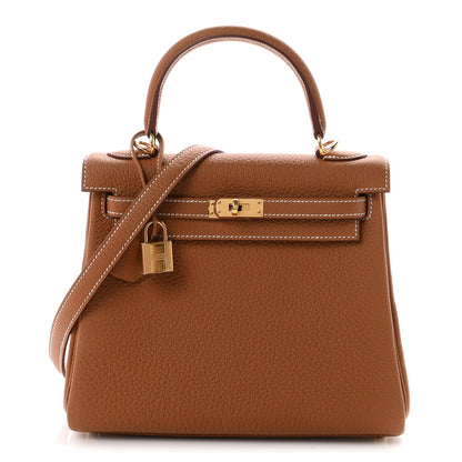 Hermes Togo Kelly Retourne 25 Gold 1 of 10